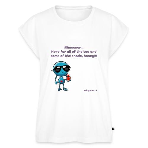 Smoon City 11_Here for the tea - Women's Premium Roll Up Sleeve T-Shirt