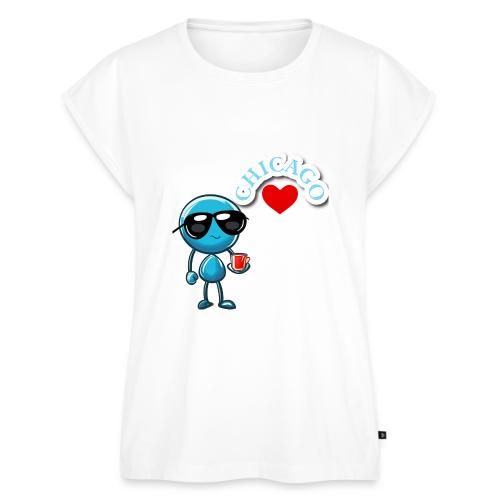 Smoon City_Chicago - Women's Premium Roll Up Sleeve T-Shirt