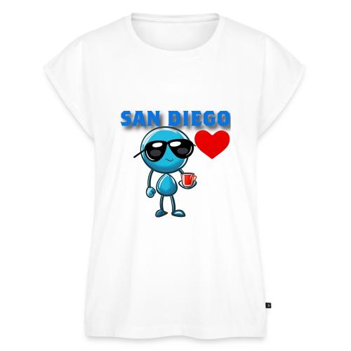 Smoon City_San Diego - Women's Premium Roll Up Sleeve T-Shirt