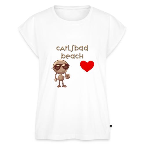 Smoon City_Carlsbad Beach - Women's Premium Roll Up Sleeve T-Shirt