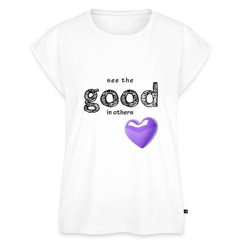 Smoon City_See the Good in Others - Women's Premium Roll Up Sleeve T-Shirt