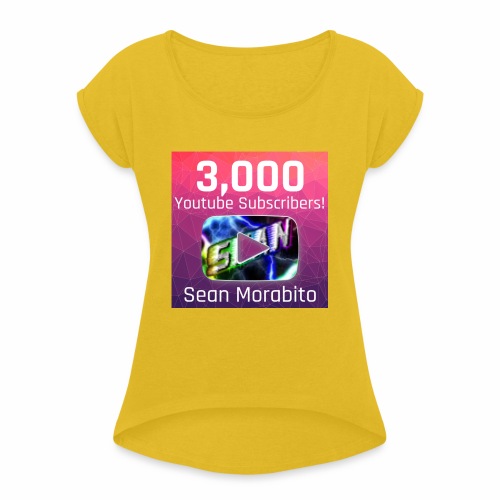 Sean Morabito's 3000 Sub's Logo - Women's Roll Cuff T-Shirt