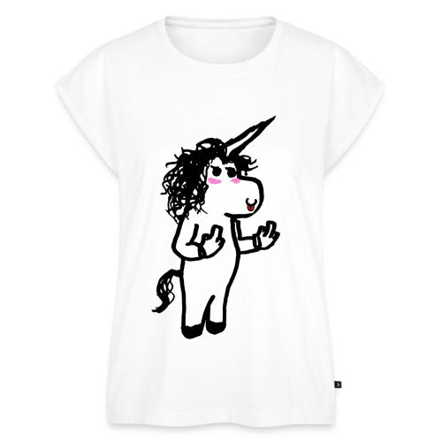 Rude Unicorn - Women's Premium Roll Up Sleeve T-Shirt