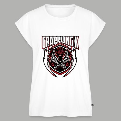 Grappling X Hell Hawks - Women's Premium Roll Up Sleeve T-Shirt