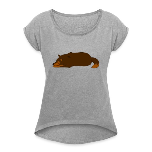 Sleeping Wolf - Women's Roll Cuff T-Shirt