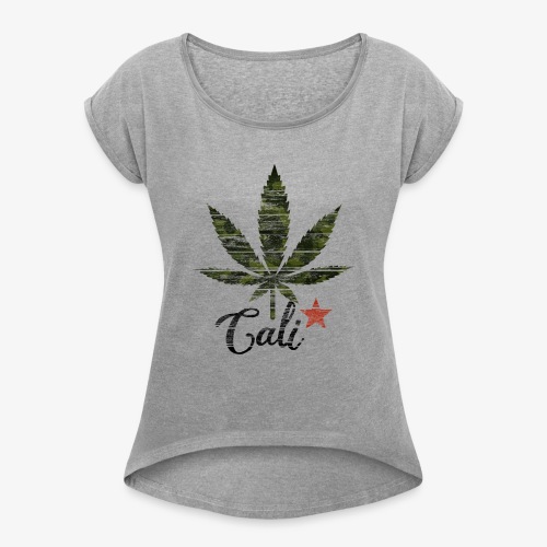CaliStar.png - Women's Roll Cuff T-Shirt