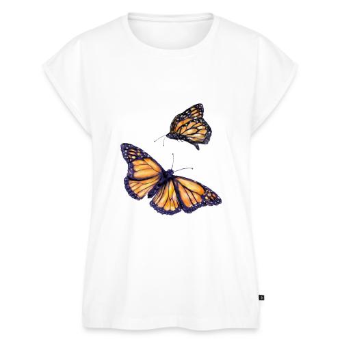 2 butterflies - Women's Premium Roll Up Sleeve T-Shirt