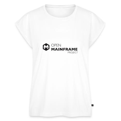 Open Mainframe Project - Black Logo - Women's Premium Roll Up Sleeve T-Shirt