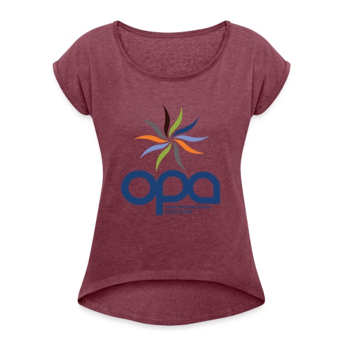 Short-sleeve t-shirt with full color OPA logo - Women's Roll Cuff T-Shirt