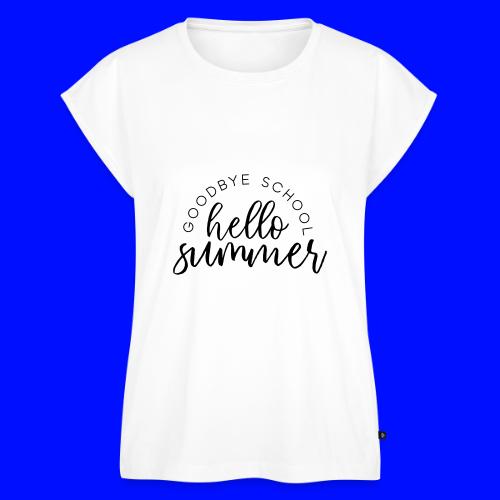 Goodbye School Hello Summer Teacher T-Shirts - Women's Premium Roll Up Sleeve T-Shirt