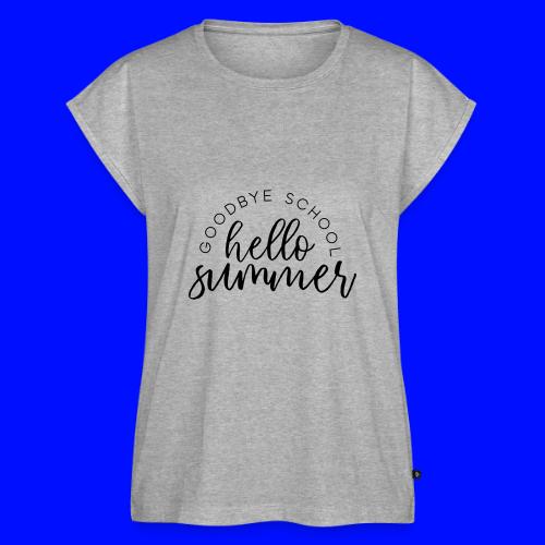 Goodbye School Hello Summer Teacher T-Shirts - Women's Premium Roll Up Sleeve T-Shirt