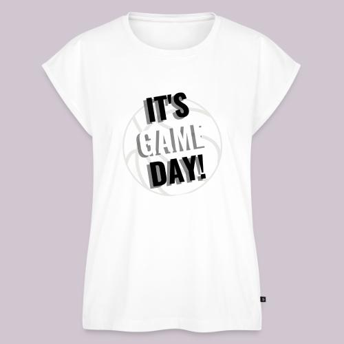 It's Game Day Basketball - Women's Premium Roll Up Sleeve T-Shirt