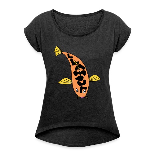 Llamour fish. - Women's Roll Cuff T-Shirt