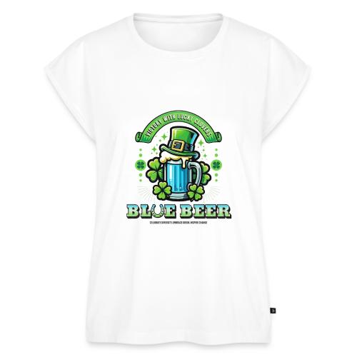 Blue Beer - Women's Premium Roll Up Sleeve T-Shirt