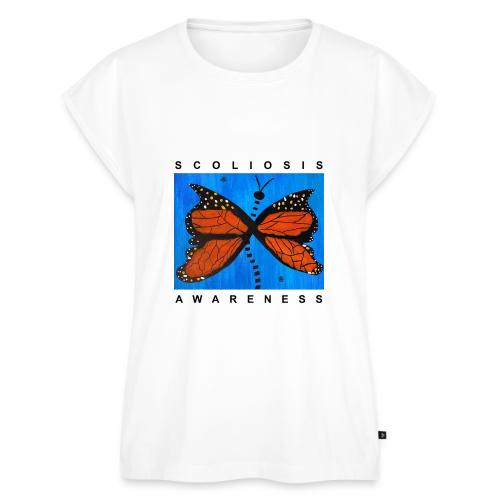 Scoliosis Awareness Designed By Sydney - Women's Premium Roll Up Sleeve T-Shirt