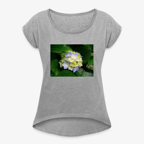 Hydrangeas - Women's Roll Cuff T-Shirt