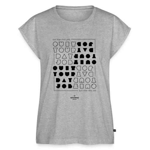 Quit upside black - Women's Premium Roll Up Sleeve T-Shirt