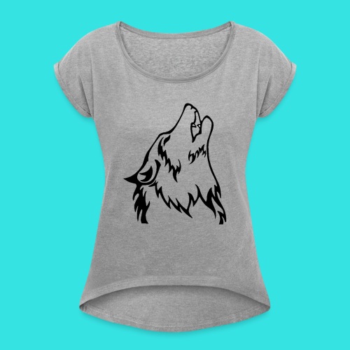 Wolf - Women's Roll Cuff T-Shirt