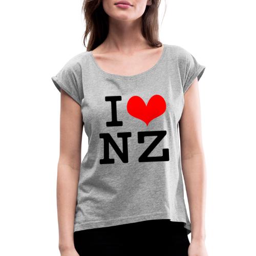 I Love NZ - Women's Roll Cuff T-Shirt