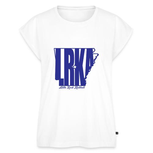 AR STAR RED BLUE - Women's Premium Roll Up Sleeve T-Shirt