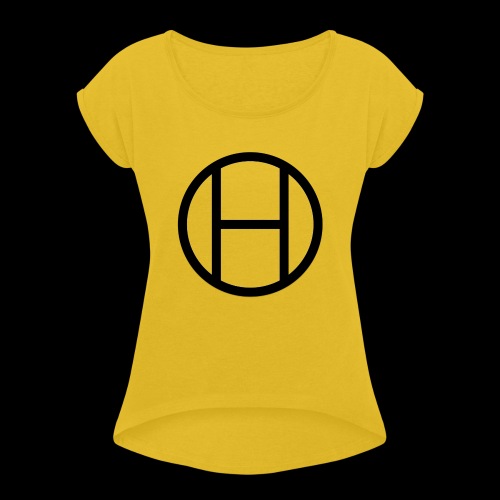logo premium tee - Women's Roll Cuff T-Shirt