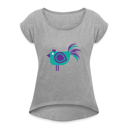 Purple Chicken - Women's Roll Cuff T-Shirt