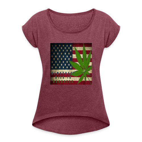 Political humor - Women's Roll Cuff T-Shirt