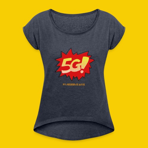 five geeks mini 2 - Women's Roll Cuff T-Shirt