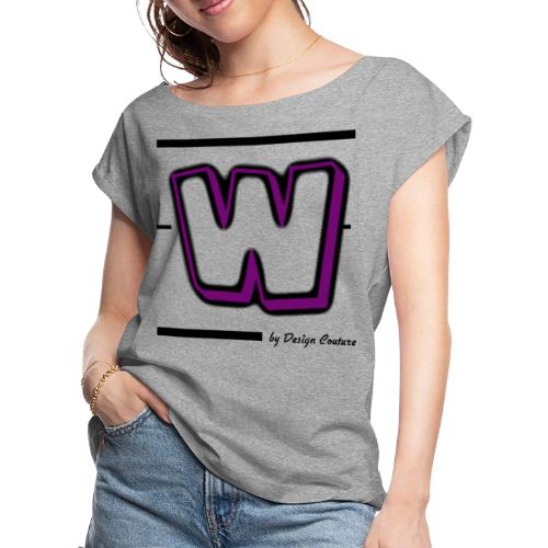 W PURPLE - Women's Roll Cuff T-Shirt