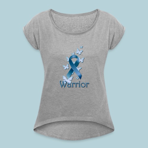 Warrior - Blue Ribbon - Women's Roll Cuff T-Shirt