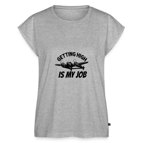 Getting High Is My Job - Women's Premium Roll Up Sleeve T-Shirt