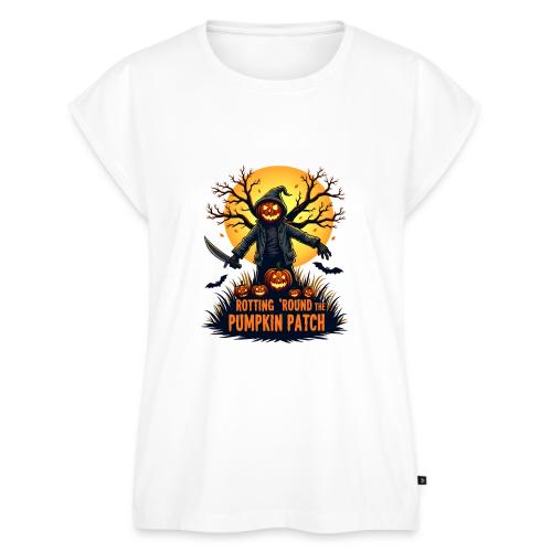 Rotting 'Round the Pumpkin Patch - Women's Premium Roll Up Sleeve T-Shirt