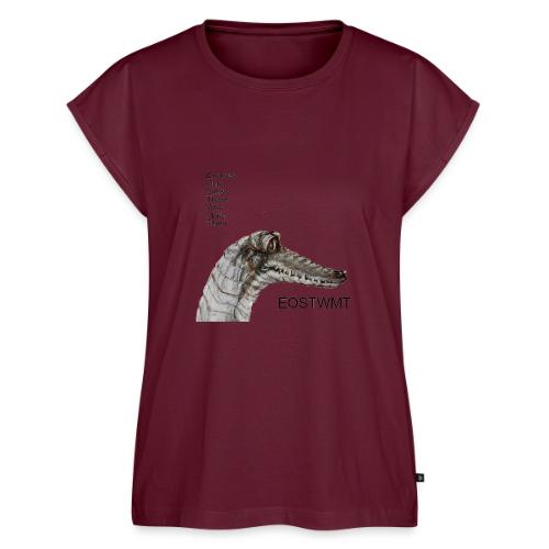 EOSTWMT CROCODILE - Women's Premium Roll Up Sleeve T-Shirt