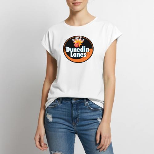 Dunedin Lanes Logo Merchandise - Women's Premium Roll Up Sleeve T-Shirt