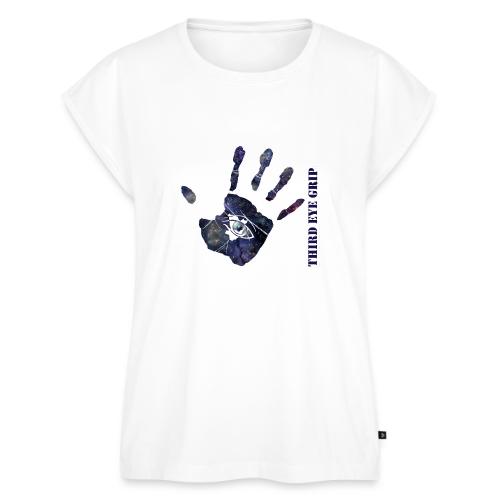 Third Eye Grip Psychic Hand Print - Women's Premium Roll Up Sleeve T-Shirt