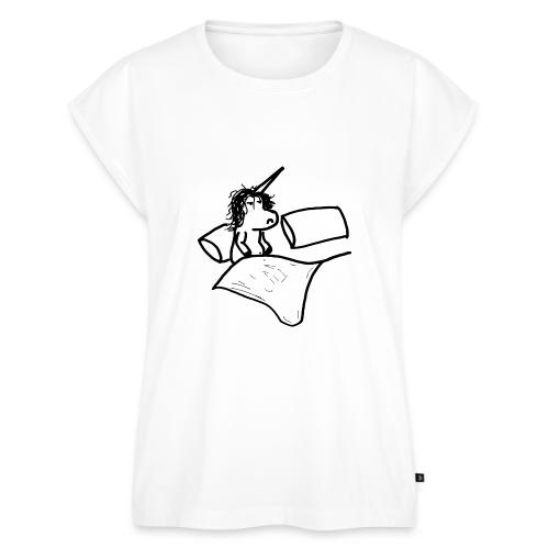 Waking up unicorn - Women's Premium Roll Up Sleeve T-Shirt
