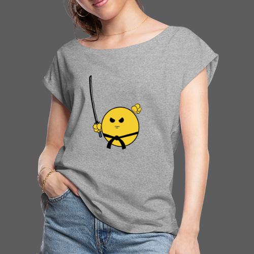 Sword Emoticon - Women's Roll Cuff T-Shirt