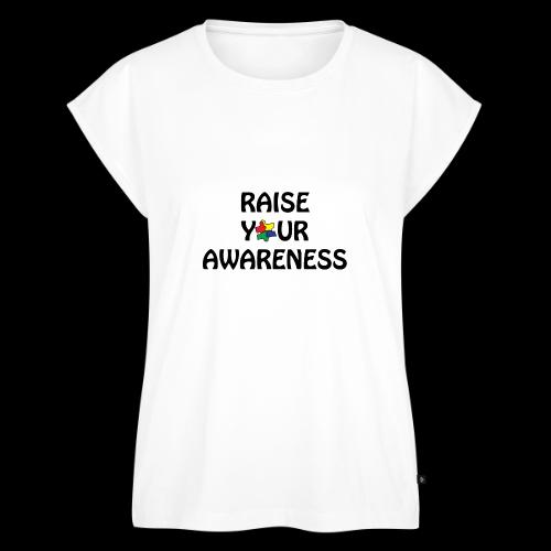 NoLF - AWARENESS - Women's Premium Roll Up Sleeve T-Shirt