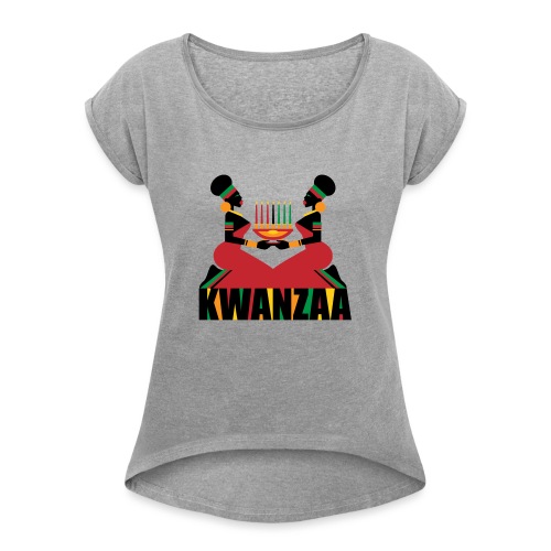Kwanzaa - Women's Roll Cuff T-Shirt