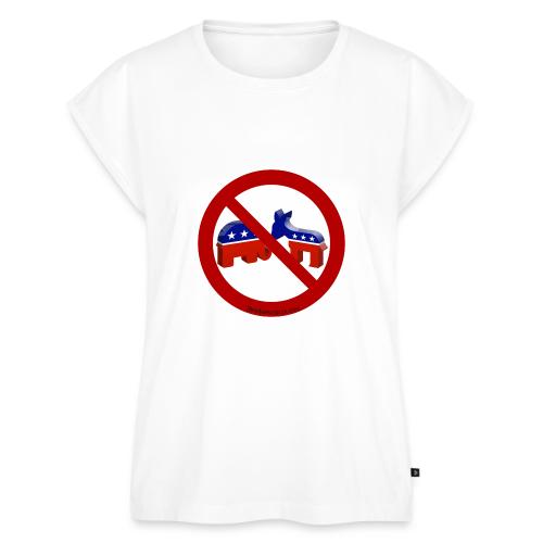 No Republicans or Democrats - Women's Premium Roll Up Sleeve T-Shirt