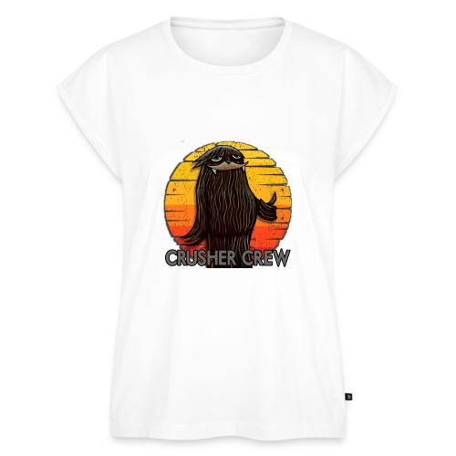 Crusher Crew Cryptid Sunset - Women's Premium Roll Up Sleeve T-Shirt