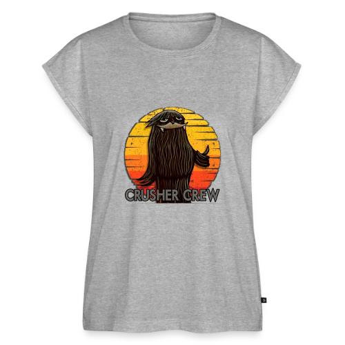 Crusher Crew Cryptid Sunset - Women's Premium Roll Up Sleeve T-Shirt