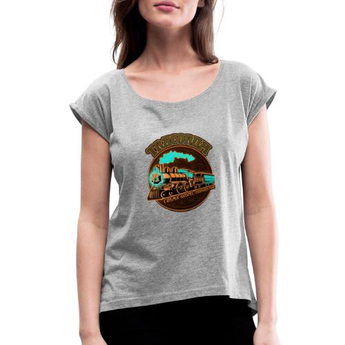 Tracorum Cosmic Train - Women's Roll Cuff T-Shirt