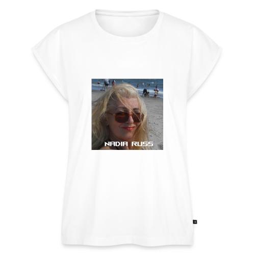 Merchandse with Nadia Russ pic - Women's Premium Roll Up Sleeve T-Shirt