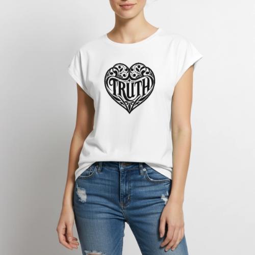 TRUTH in HEART - Women's Premium Roll Up Sleeve T-Shirt
