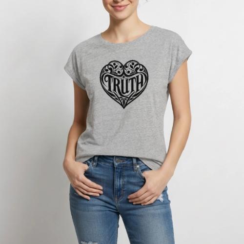 TRUTH in HEART - Women's Premium Roll Up Sleeve T-Shirt