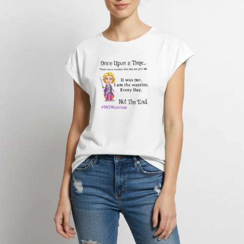 MS Warrior Woman - Women's Premium Roll Up Sleeve T-Shirt