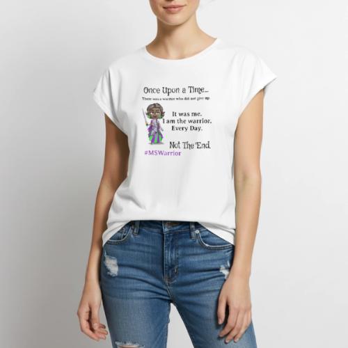 MS Warrior Woman - Women's Premium Roll Up Sleeve T-Shirt