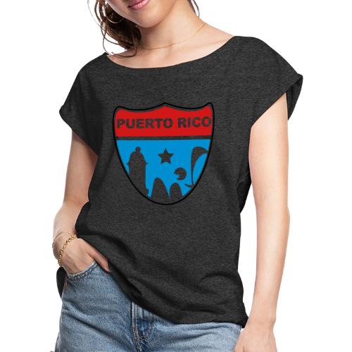 Puerto Rico Road - Women's Roll Cuff T-Shirt