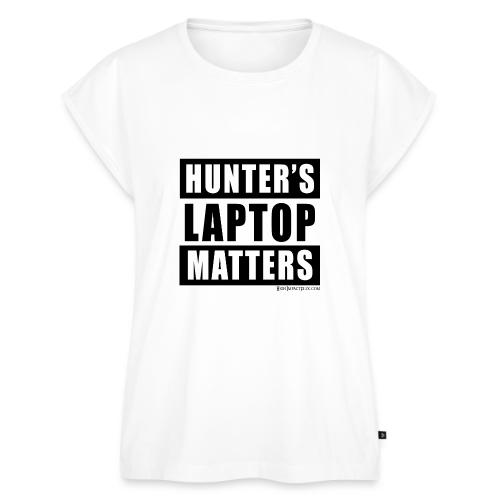Hunter's Laptop Matters - Women's Premium Roll Up Sleeve T-Shirt
